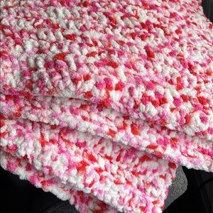 Pink crochet baby blanket💕